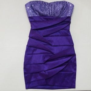 Ruby Rox Metallic Purple Dress Size 7